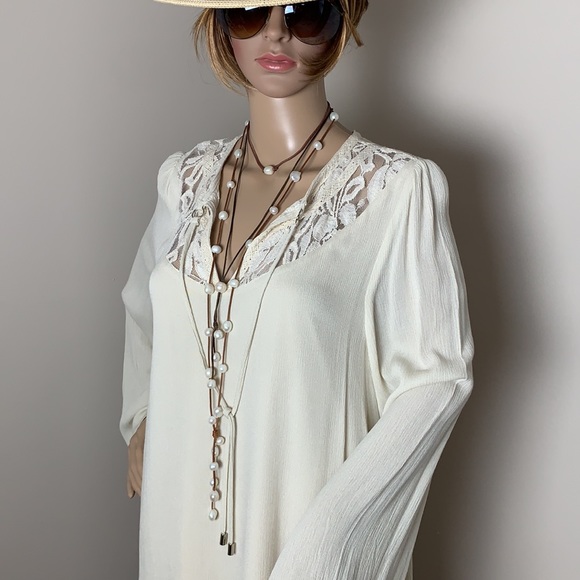 NWOT Entro Boho Cream Dress - Picture 3 of 9